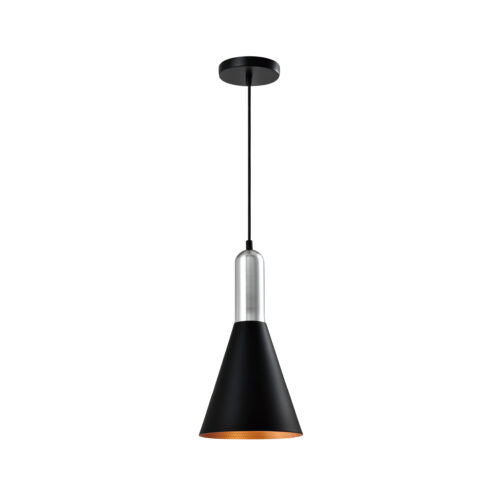 moderne kegelvormige hanglamp zwart