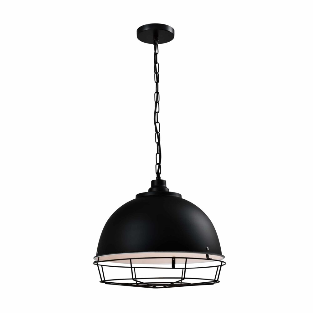 Landelijke hanglamp zwart