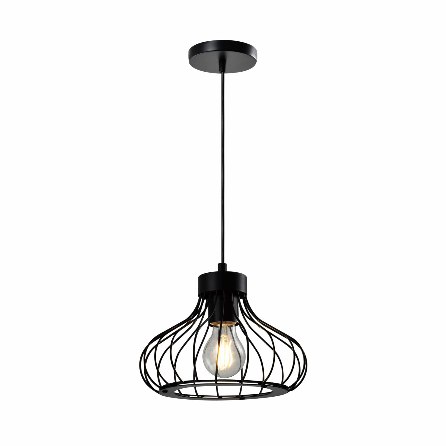 zwarte moderne draadlamp