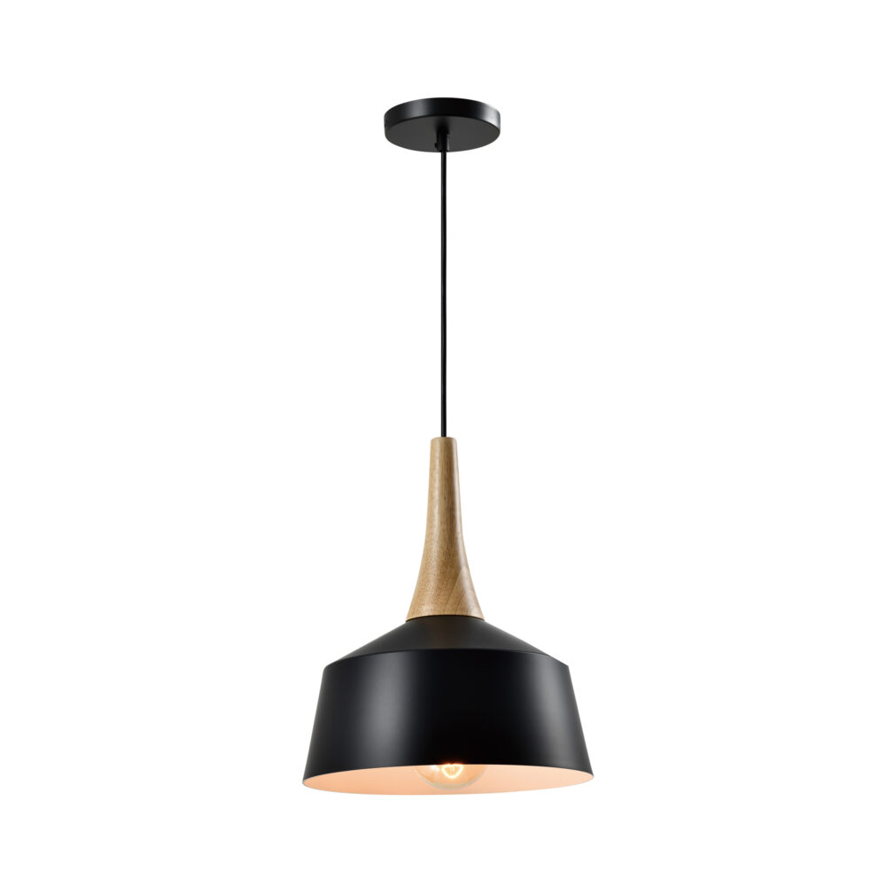 Scandinavische hanglamp houten kop