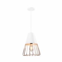 hanglamp rose gold en wit