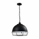 Hanglamp landelijk met stalen rooster