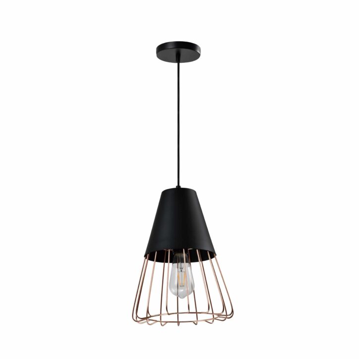 zwart staaldraad hanglamp