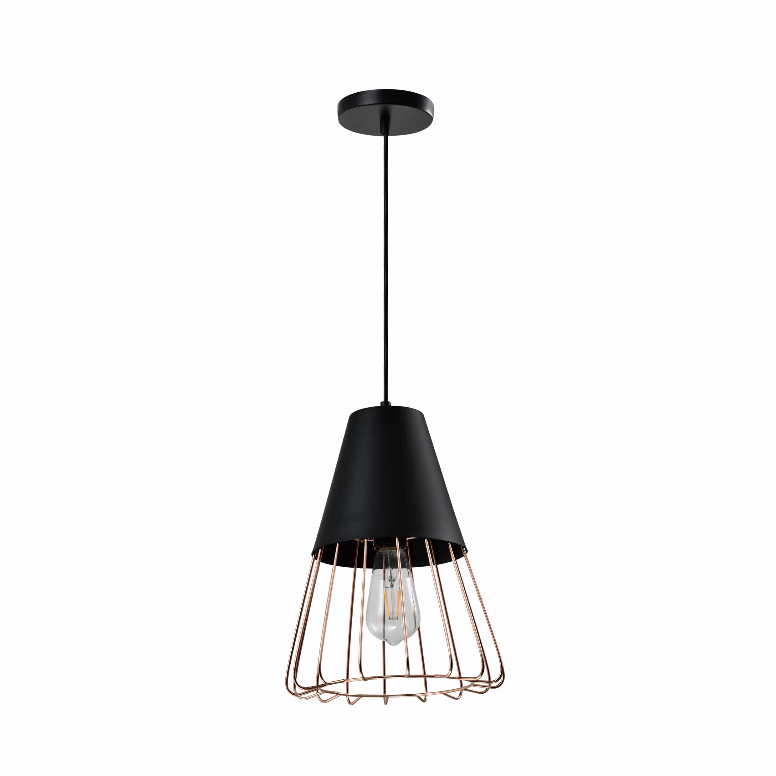 zwart staaldraad hanglamp