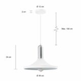 Lamp met een witte kap