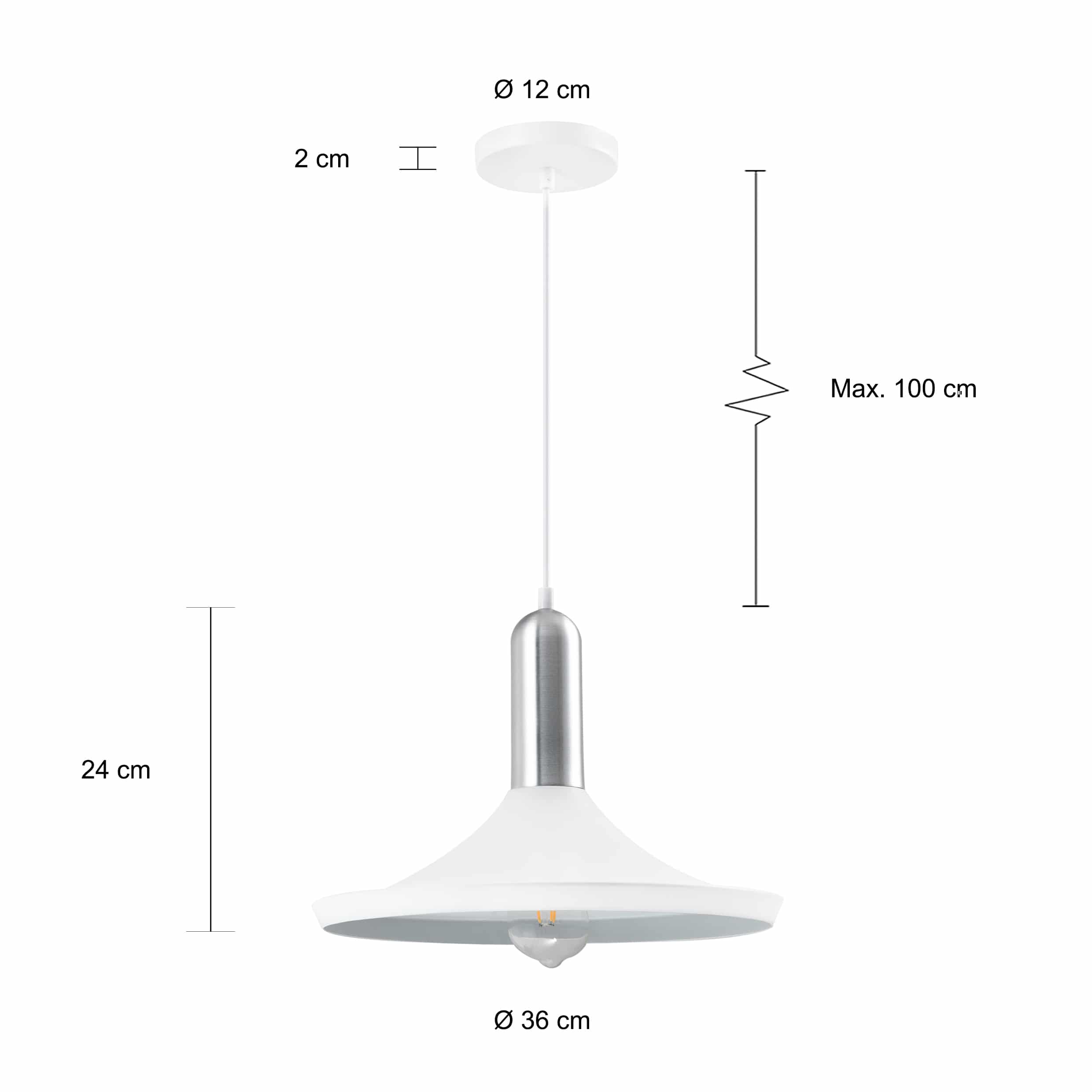 Lamp met een witte kap