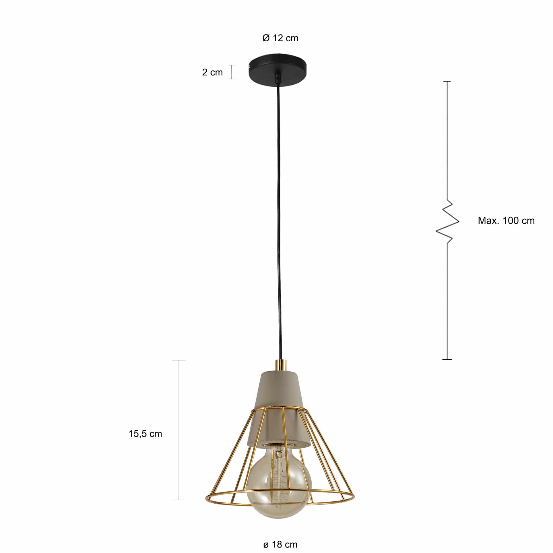 hanglamp prismavormige kooi