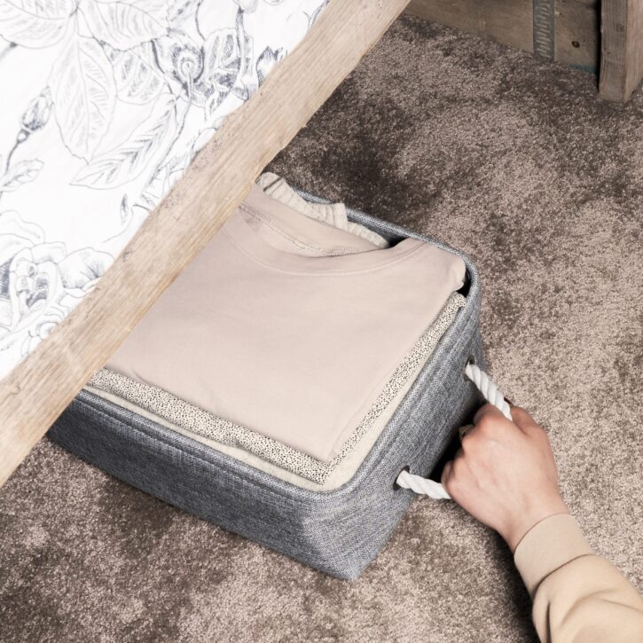 Opbergmand met handvat voor onder je bed